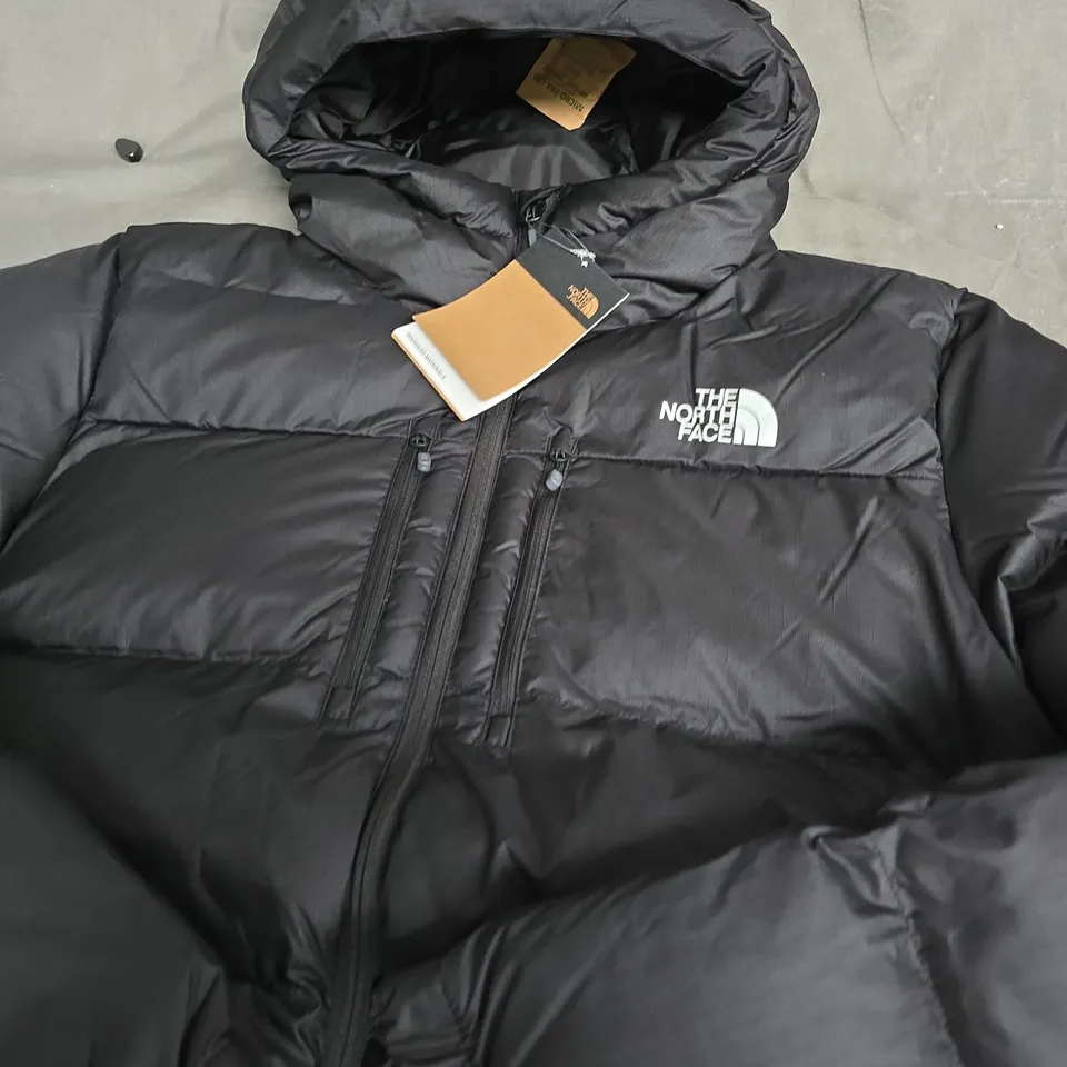 THE NORTH FACE BLACK HOODED PUFFER JACKET - SIZE M