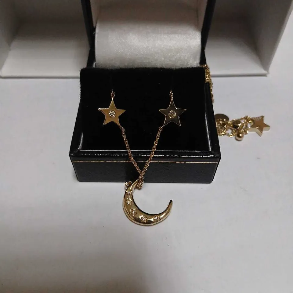 DIAMONIQUE X CHARLIE BROOK 30TH ANNIVERSARY NIGHT SKY NECKLACE STERLING SILVER 