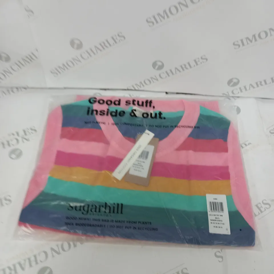 SUGARHILL LESLIE KNITTED TANK IN RAINBOW STRIPES - 16