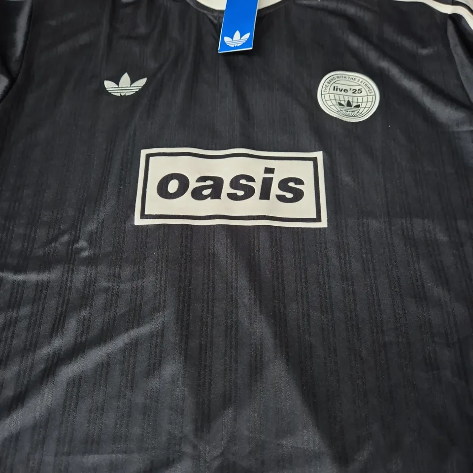 ADIDAS OASIS JACQUARD JERSEY IN BLACK SIZE UK LARGE