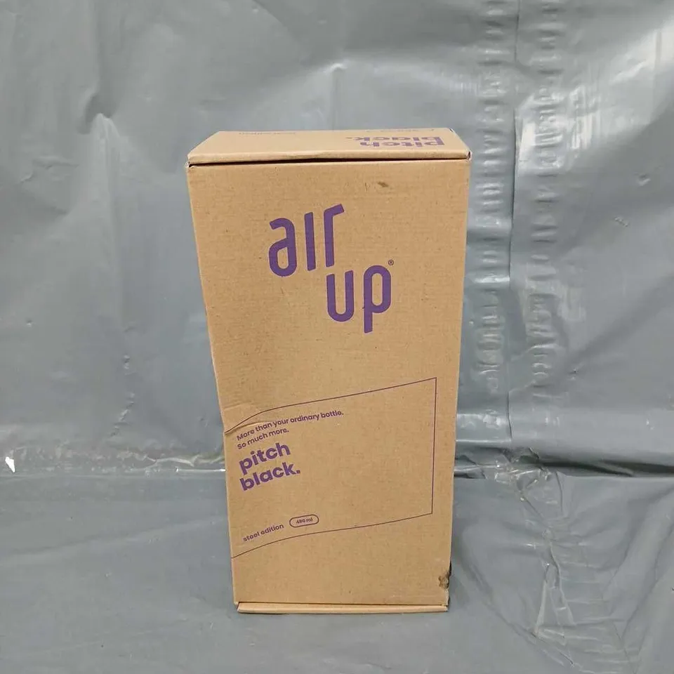 BOXED AND SEALED AIR UP PITCH BLACK STEEL EDITION 480ML WATER BOTTLE 