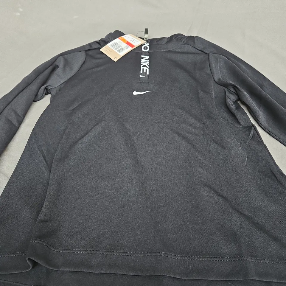 NIKE QUARTER ZIP IN BLACK - KIDS LARGE