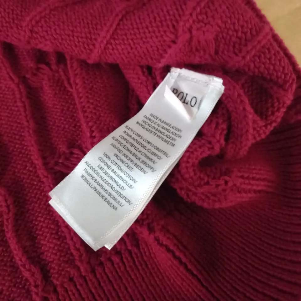 POLO RALPH LAUREN RED KNITTED JUMPER - S/P