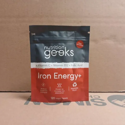 NUTRITION GEEKS IRON ENERGY+ (120 VEGAN TABLETS)