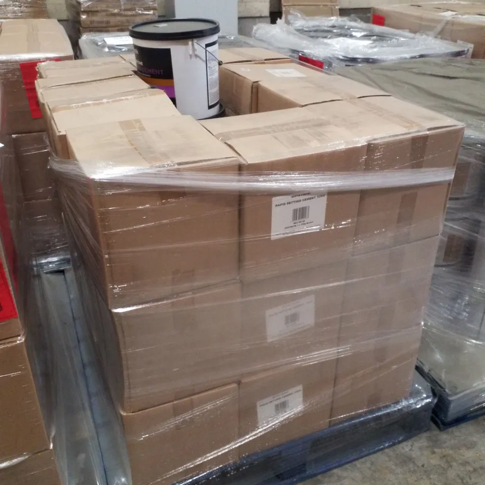 PALLET CONTAINING APPROXIMATELY 37 BUCKETS OF BOSTIK CEMENTONE RAPID SETTING WATERPROOF CEMENT 10KG