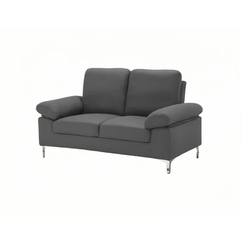 BOXED ELISE BLUE 2 SEATER SOFA - GREY FABRIC (1 BOX)