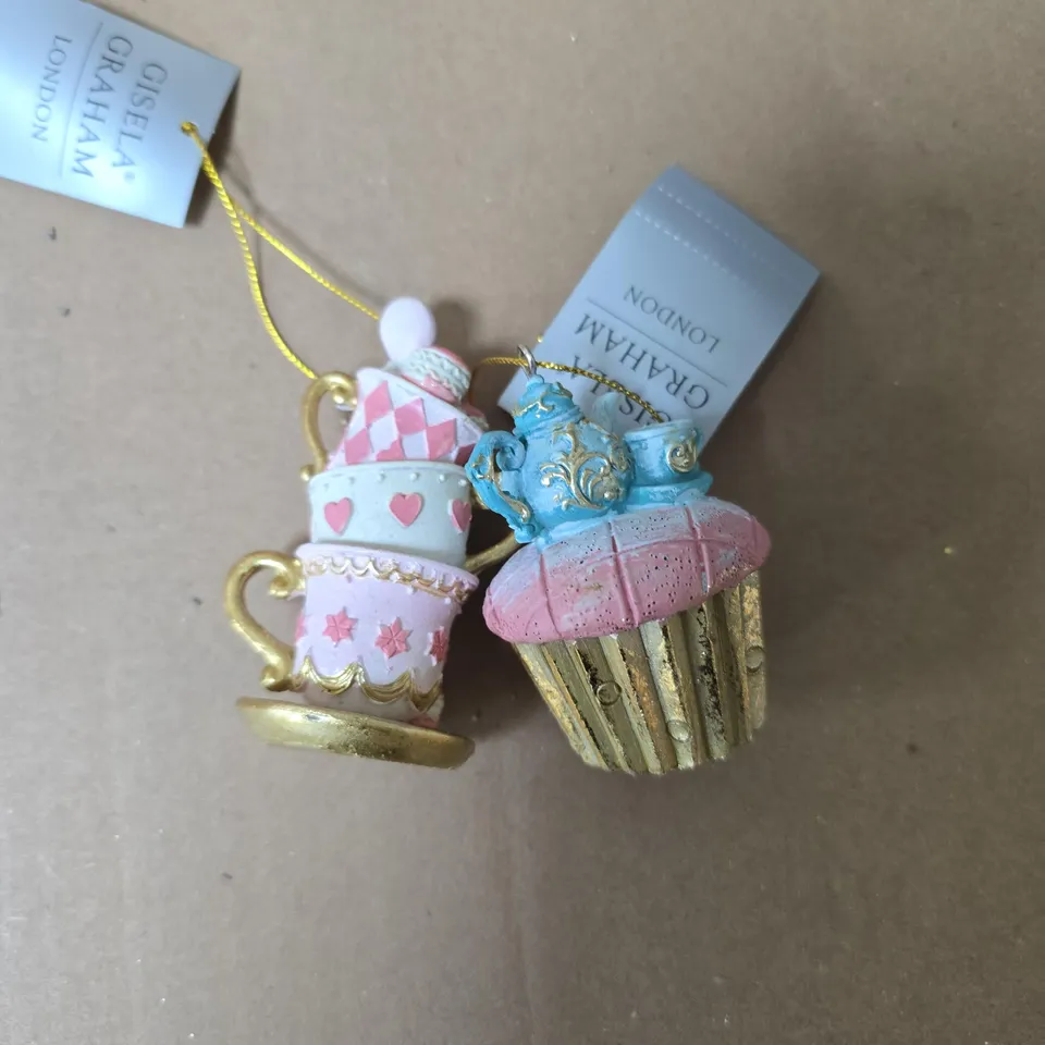 4 BOXES OF ASSORTED GISELA GRAHAM SMALL DECORATIONS 