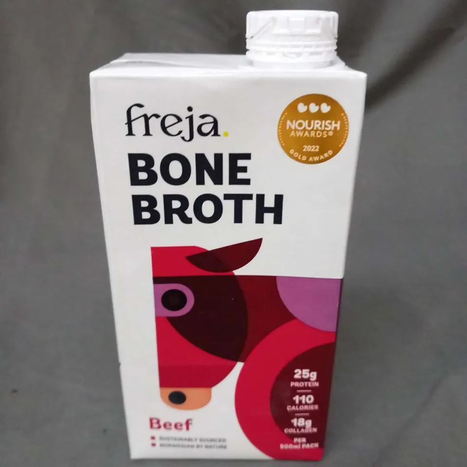 12 CARTONS OF FREJA BONE BROTH BEEF 500ML