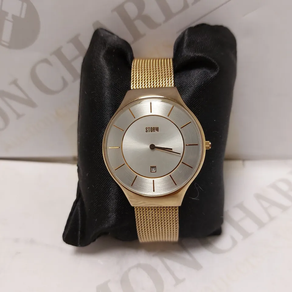 STORM MESH STRAP GOLD WRISTWATCH