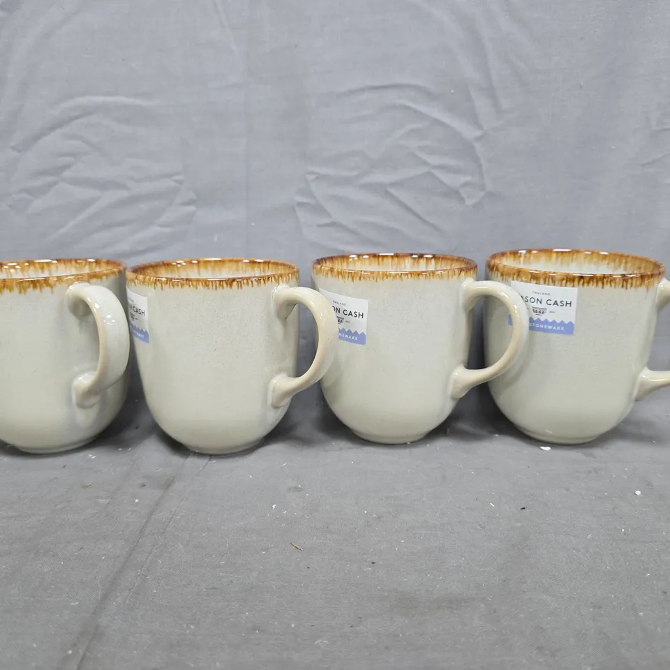 BOXED SET OF 4 MUGS IN CREAM