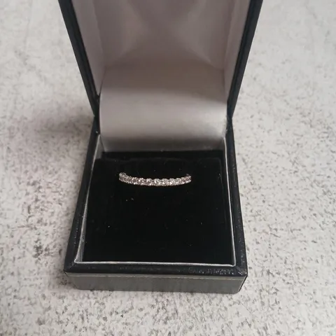DIAMONIQUE 0.3CT TW PLATINUM PLATED MINI ICON RING STERLING SILVER 
