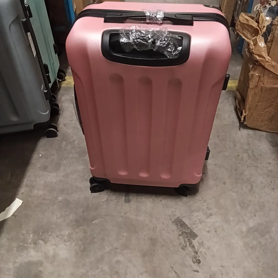 UNBOXED KEPLIN TRAVEL SUITCASE MEDIUM SIZE WITH WHEELS AND SECURE LOCK SYSTEM PINK COLOUR 