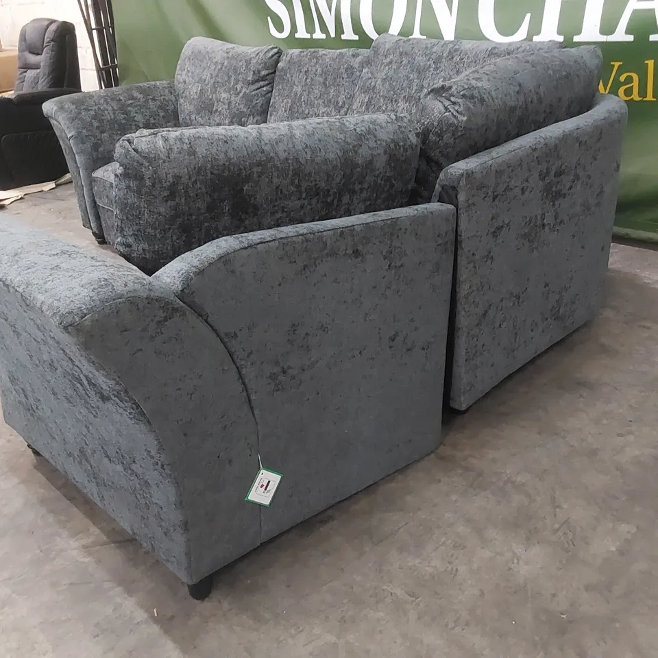 DESIGNER FABRIC UPHOLSTERED CORNER SOFA 