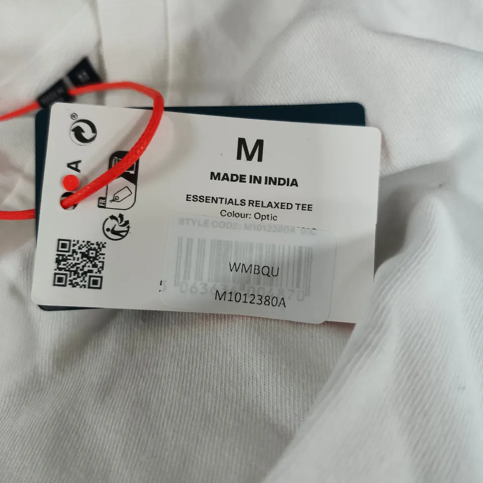 SUPERDRY ESSENTIALS RELAXED TEE – WHITE – UK M