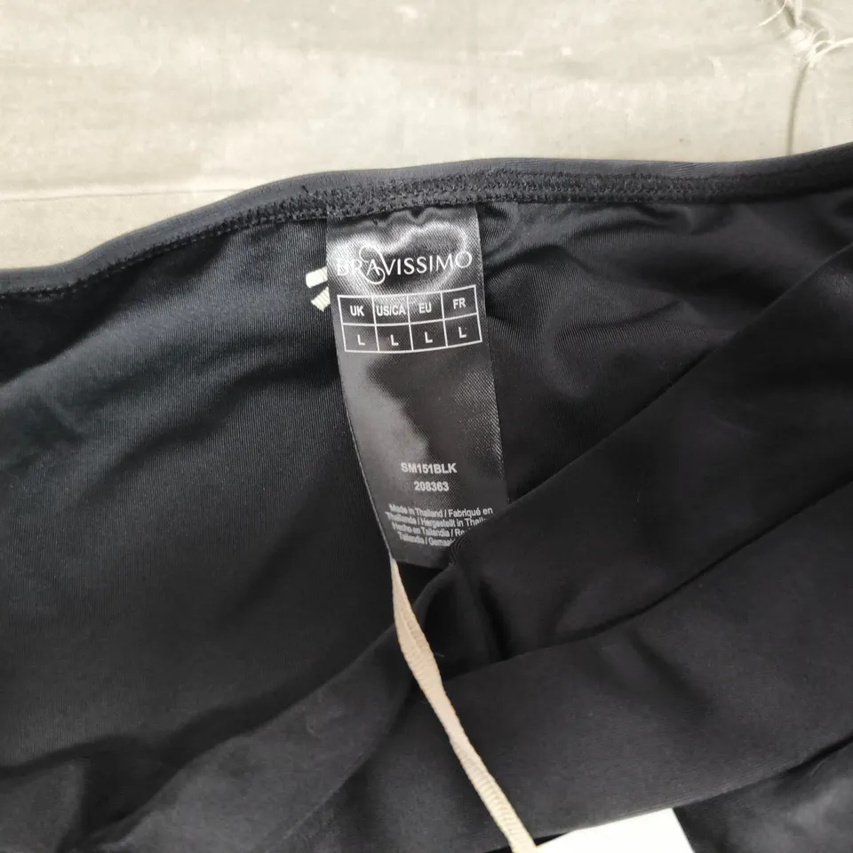 BRAVISSIMO BARBADOS HIGH WAIST BRIEF IN BLACK - UK LARGE