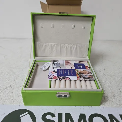 BOXED LIVMORE JEWELLERY BOX - GREEN 