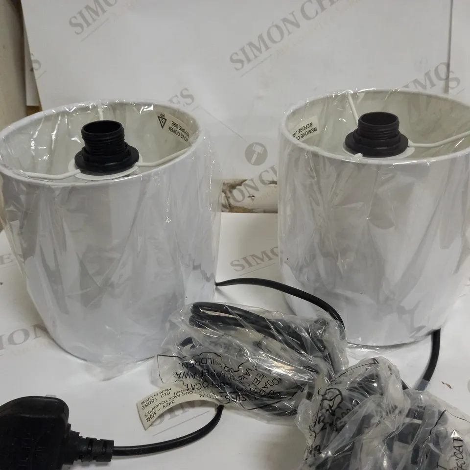JOHN LEWIS ANYDAY LUCY TOUCH TABLE LAMPS, SET OF 2, WHITE/CHROME