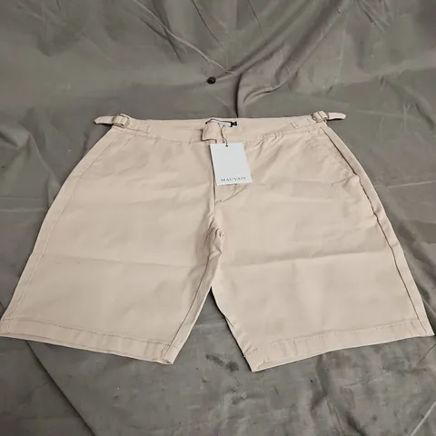 MAUVAIS NEW BEAUFORT CHINO SHORTS IN BEIGE SIZE W34