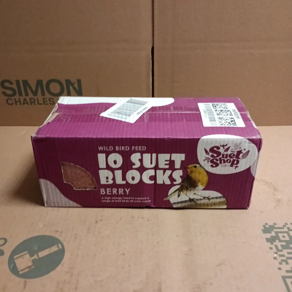BIRD SUET BLOCKS – BERRY FLAVOUR, 10 X 300G