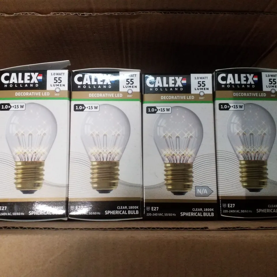 BOX CONTAINING 8 CALEX HOLLAND DECROTIVE LEDS 