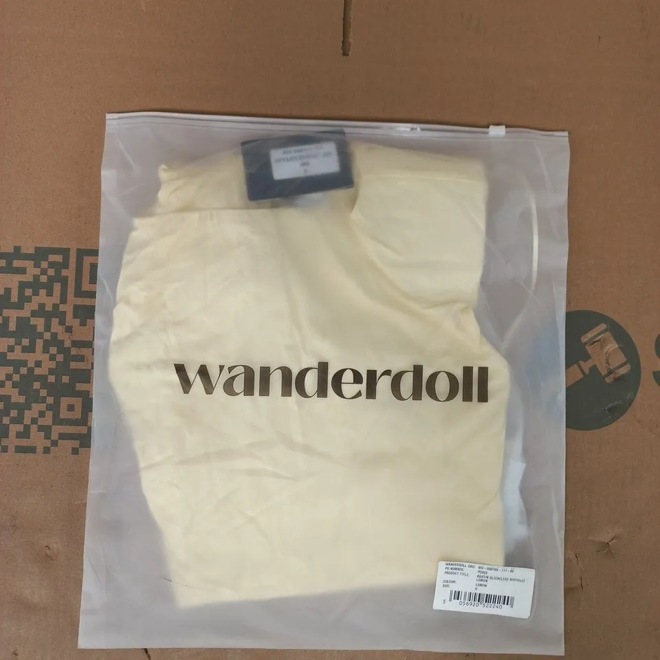 BAGGED WANDERDOLL ASHTIN SLEEVELESS BODYSUIT IN LEMON SIZE SMALL