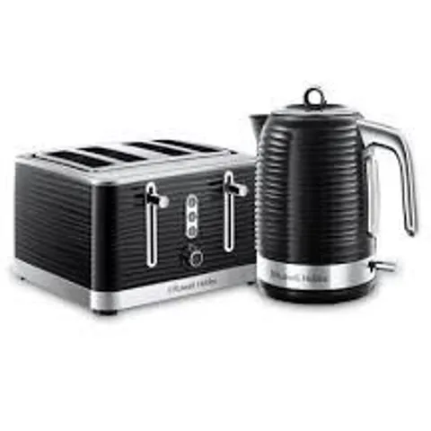 BOXED RUSSELL HOBBS INSPIRE BLACK KETTLE & TOASTER BUNDLE (2 BOXES)