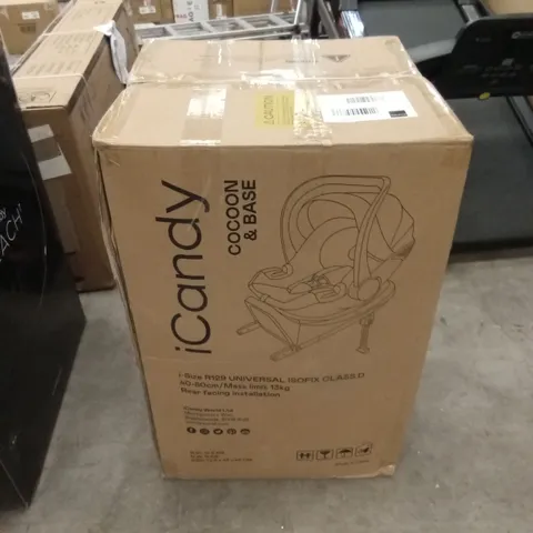 BOXED ICANDY COCOON CAR SEAT & BASE - BLACK (1 BOX)