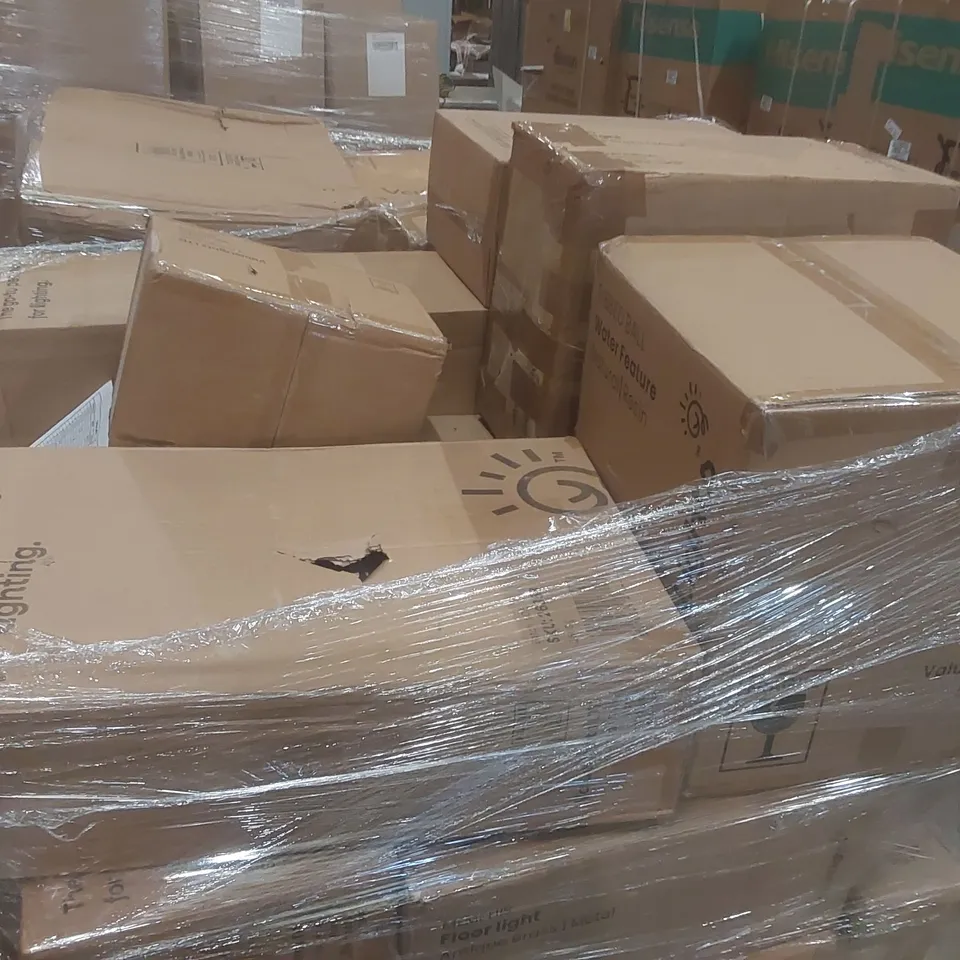 PALLET CONTAINING A VERY LARGE QUANTITY OF ASSORTED DESIGNER LIGHTING PRODUCTS