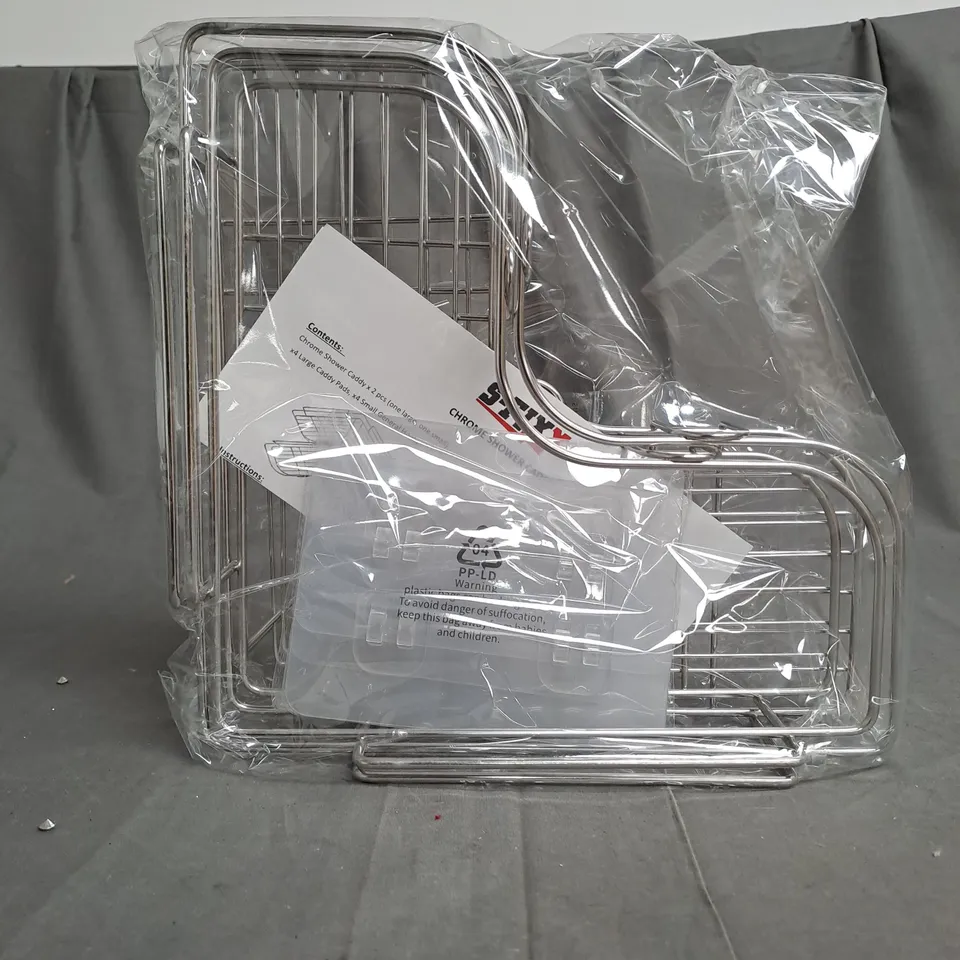 BOXED OUTLET SFIXX ULTRA HOOK SHOWER CADDY SET OF 2