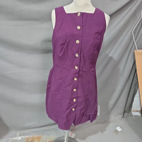 Nobody's Child Perri Mini Dress Plain – Purple, UK 12 (EU 40, USA 8)