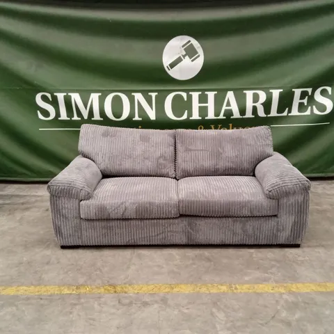 AMALFI STANDARD BACK FABRIC 3 SEATER SOFA - CHARCOAL