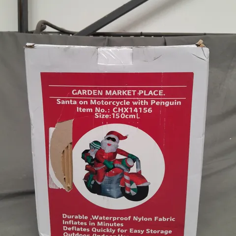 INFLATABLE SANTA ON MOTORCYCLE