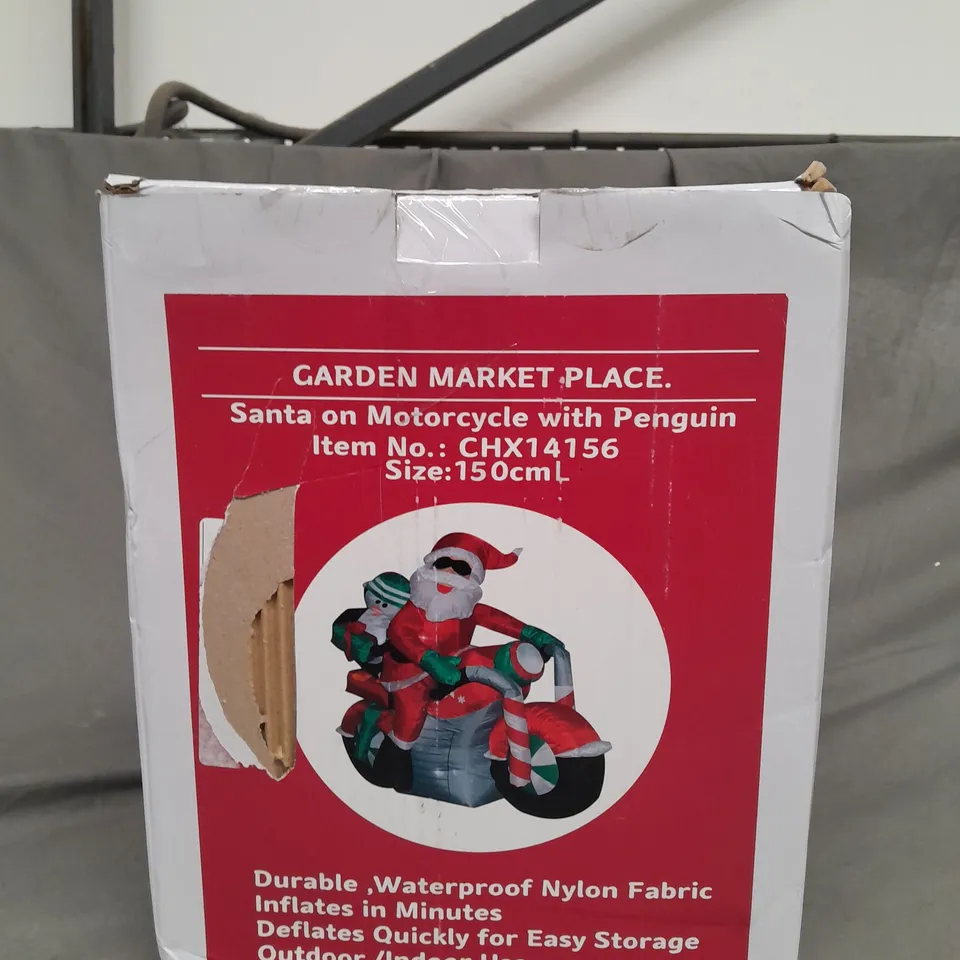 INFLATABLE SANTA ON MOTORCYCLE