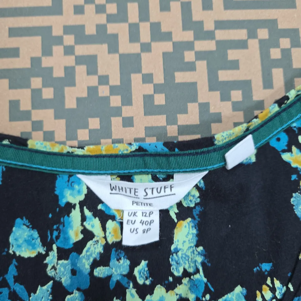 WHITE STUFF WOMEN'S FLORAL DRESS – PETITE UK 12P (EU 40P, US 8P)