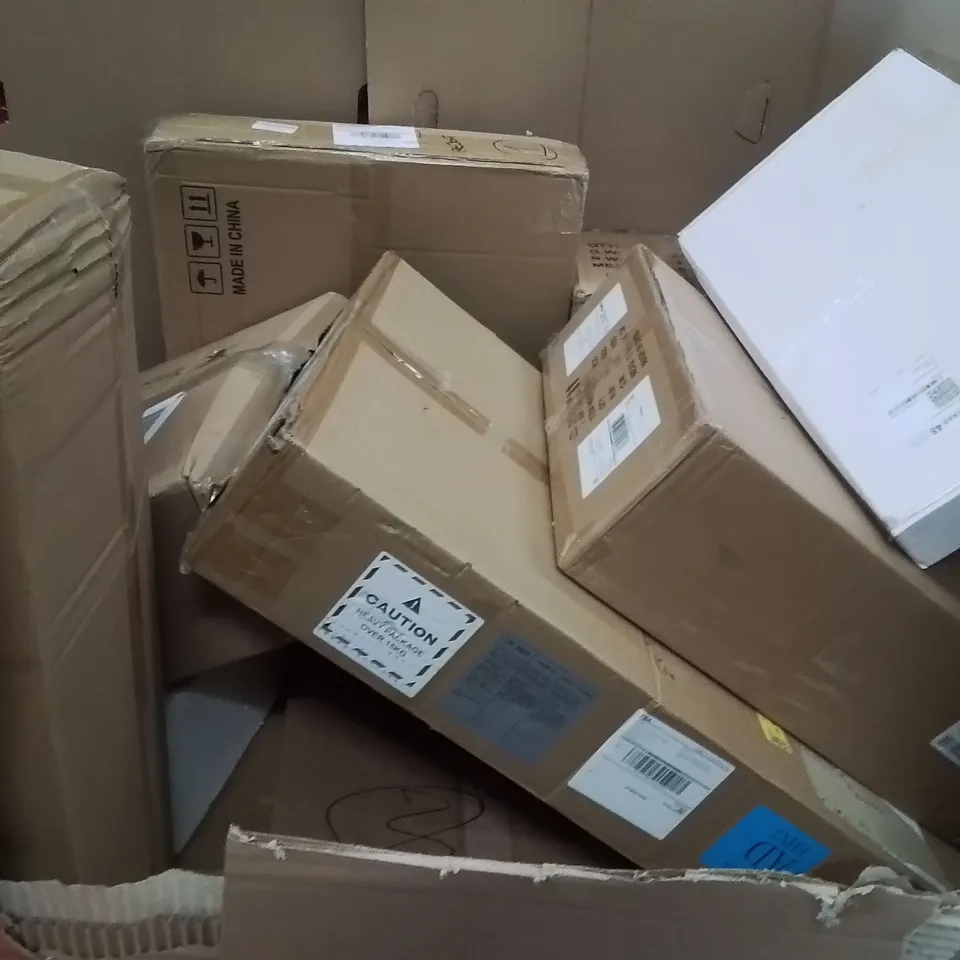 PALLET OF ASSORTED HOUSEHOLD GOODS AND PRODUCTS TO INCLUDE;CEILING LIGHT WITH FAN,ANIMAL BARRIER FENCE