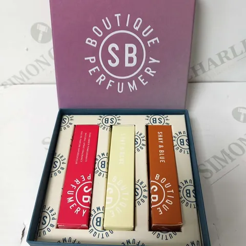 BOXED BOUTIQUE PERFUMERY SB THREE TRAVEL FRAGRANCES