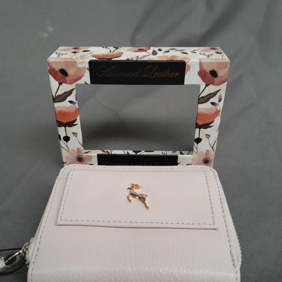 BOXED ASHWOOD LEATHER PINK PURSE
