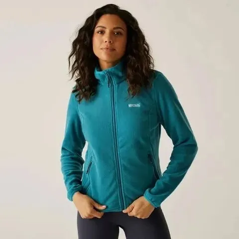 REGATTA WOMENS FLOREO IV FULL ZIP SOFT FLEECE JACKET GULF STREAMS SIZE 8