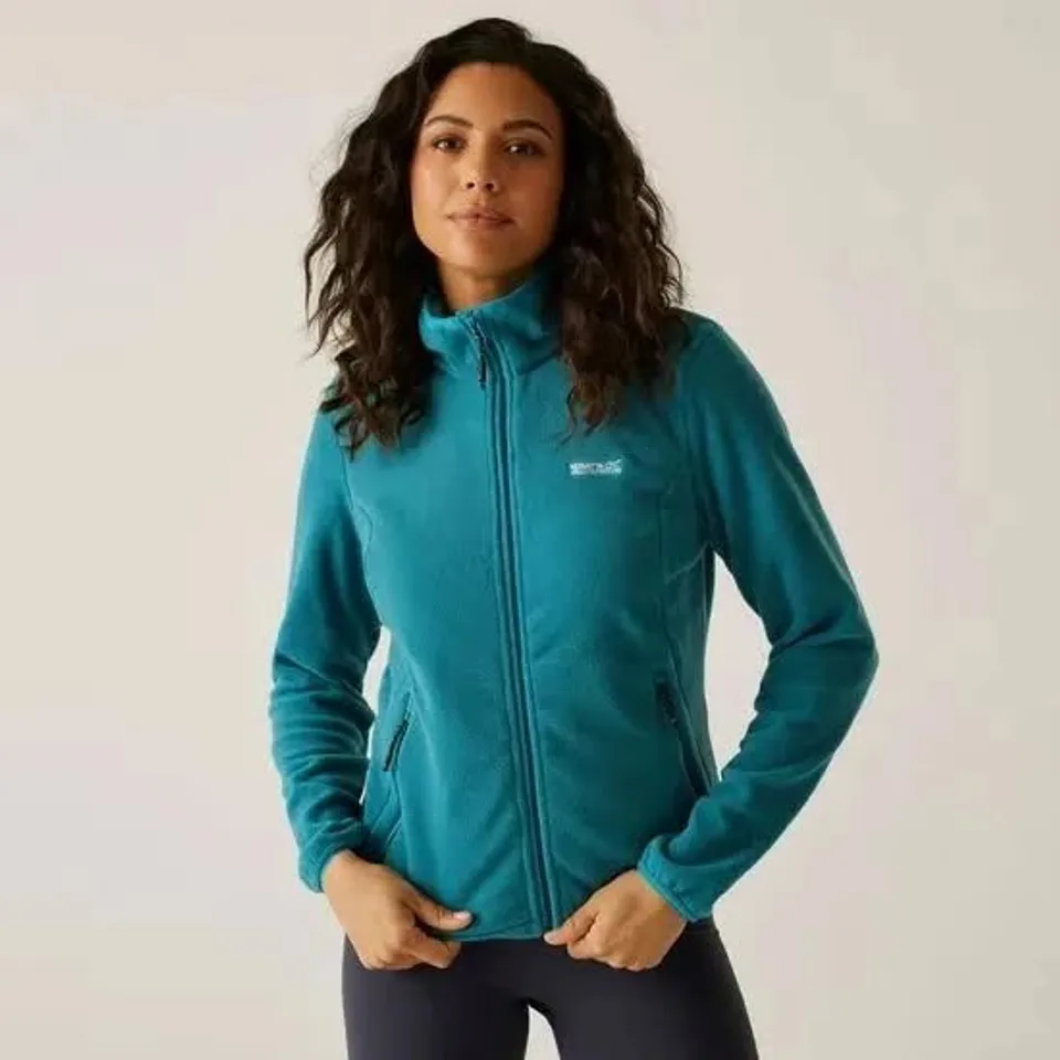 REGATTA WOMENS FLOREO IV FULL ZIP SOFT FLEECE JACKET GULF STREAMS SIZE 8
