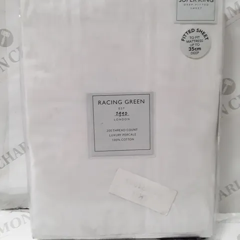 RACING GREEN SUPER KING FITTED SHEET