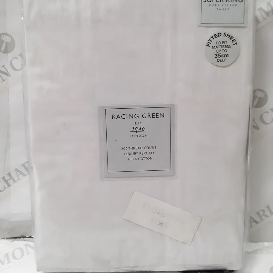 RACING GREEN SUPER KING FITTED SHEET