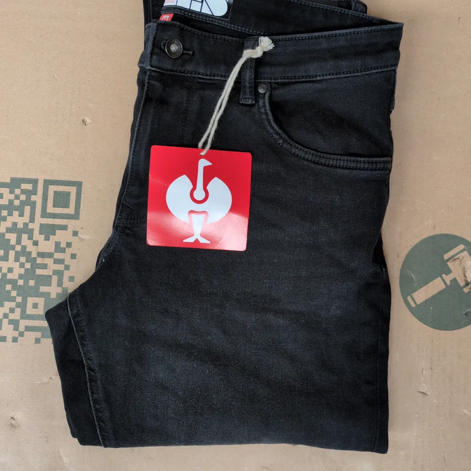 ENGELBERT STRAUSS DENIM WORKWEAR REGULAR STRAIGHT LEG JEANS IN BLACK SIZE 34R