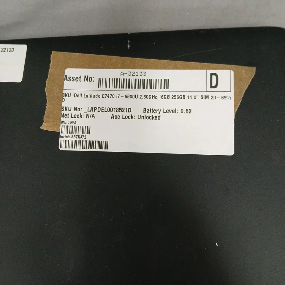 DELL LATITUDE E7470 LAPTOP - I7-6600U, 16GB RAM, 256GB SSD, 14.0IN DISPLAY. DOES NOT POWER ON
