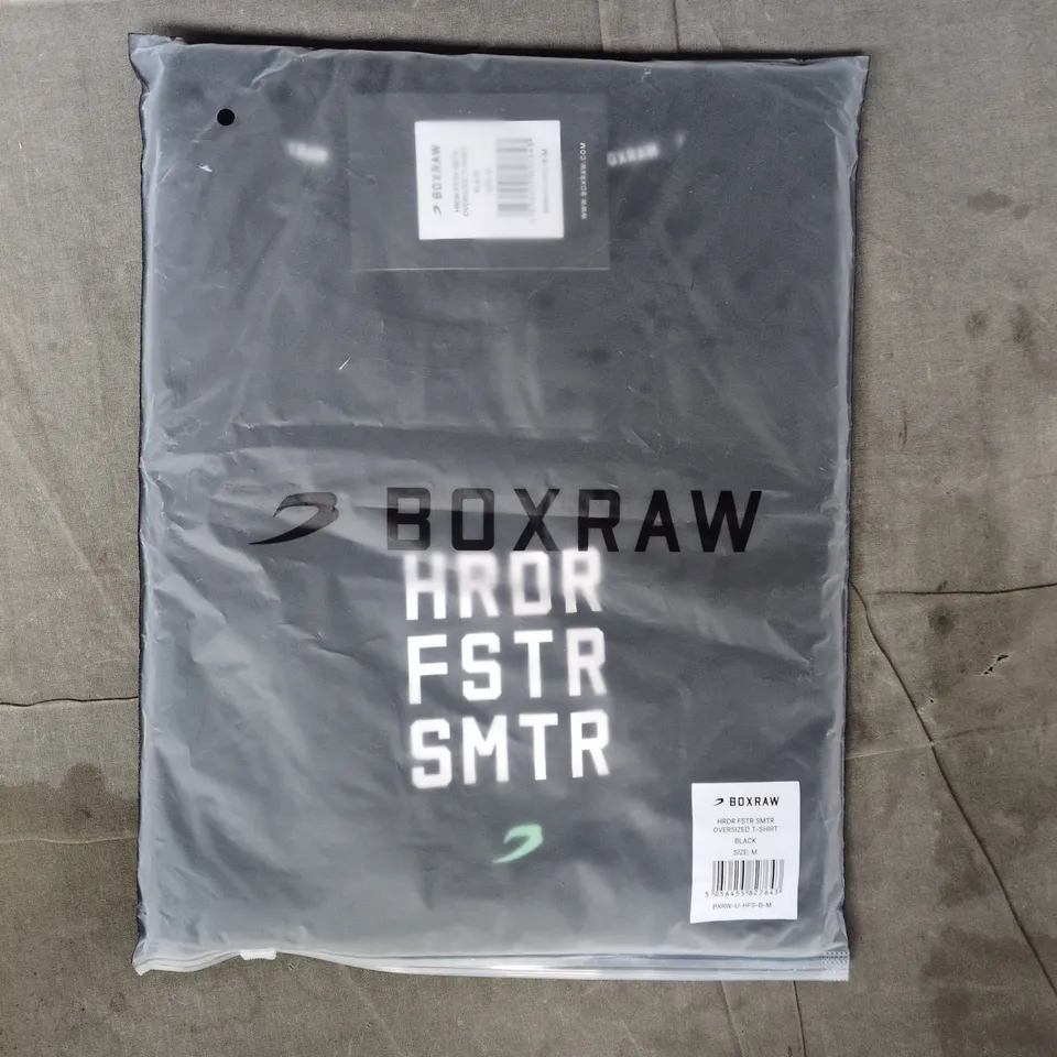 BAGGED BOXRAW HRDR FSTR SMTR OVERSIZED T-SHIRT IN BLACK SIZE MEDIUM