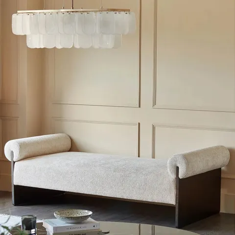 BOXED DANETTI MAEVE NATURAL FABRIC DAY BED BENCH