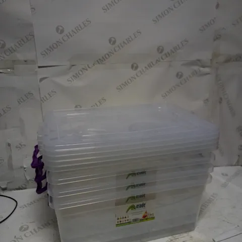 LOT OF 4 ASUDE 15LT STORAGE BOX