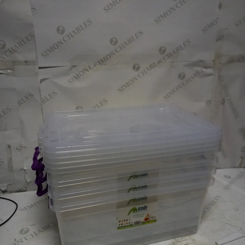 LOT OF 4 ASUDE 15LT STORAGE BOX 