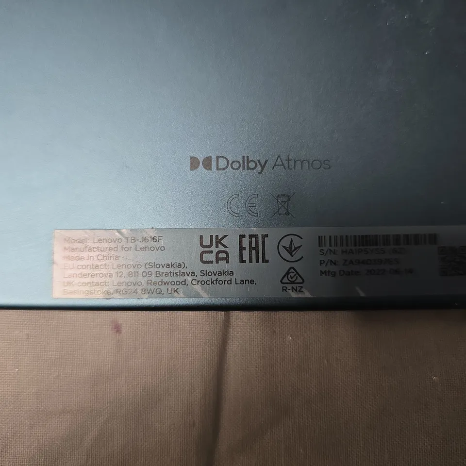 LENOVO TB-J616F TABLET – DOLBY ATMOS, BLUE