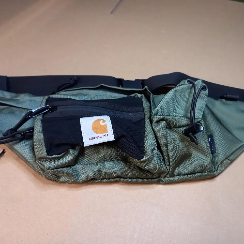 CARHARTT KHAKI/BLACK LOGO BELT BAG