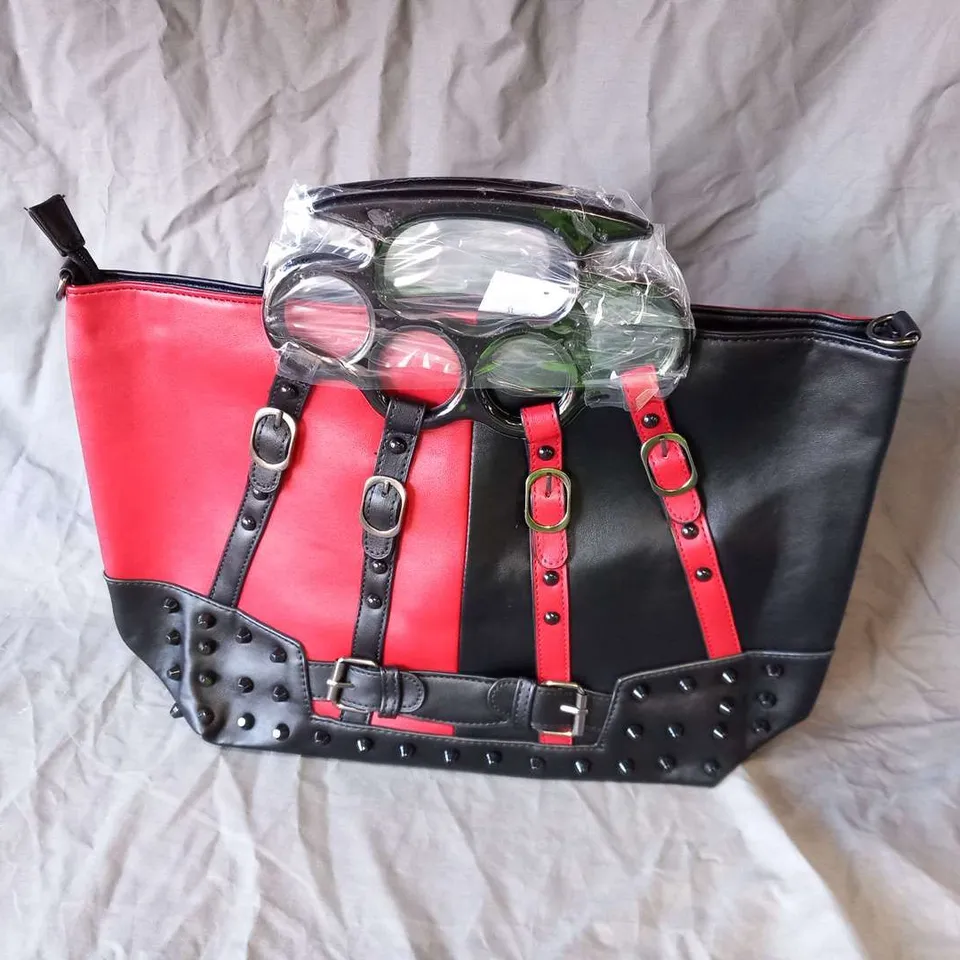 BRAND NEW POIZEN INDUSTRIES HARLEY LADIES BLACK/RED BAG